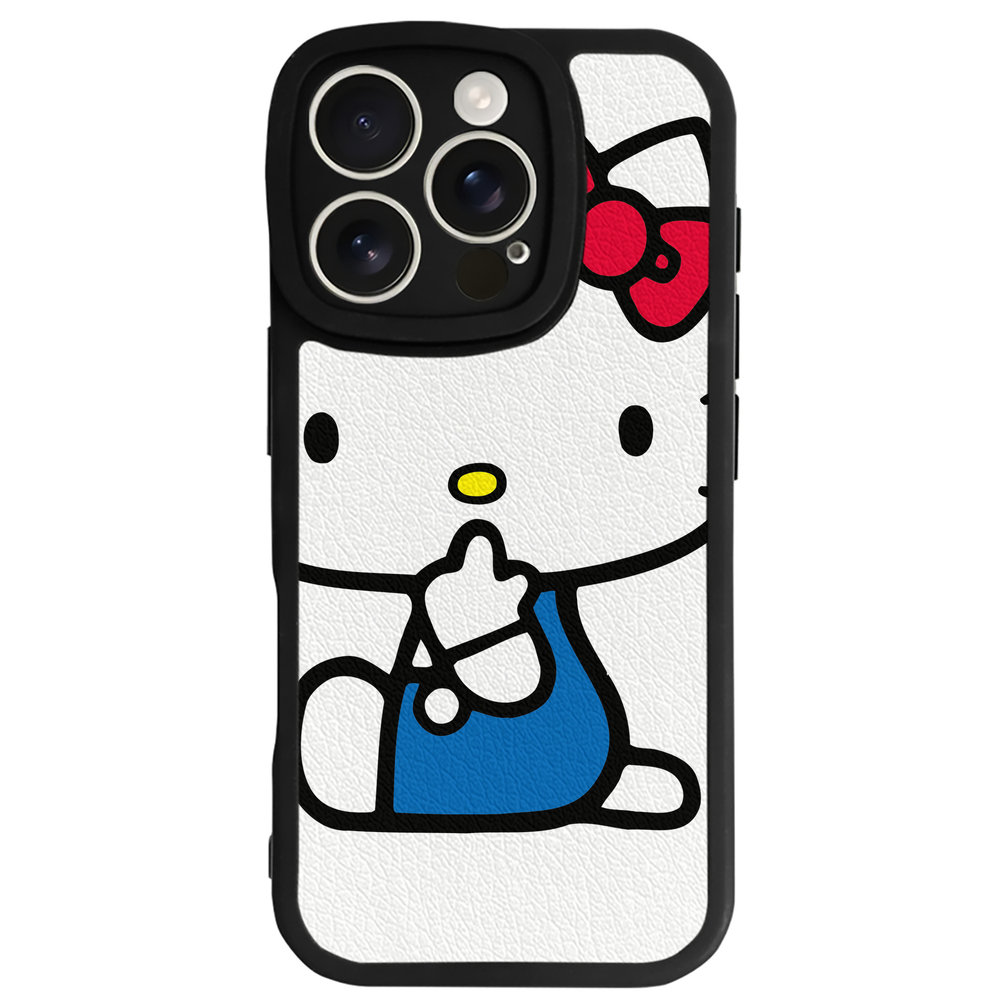 （画像用） Hello Kitty ハローキティ 【iPhone 16シリーズ対応】シリコンスマホケース（レザー調） 材質：シリコン